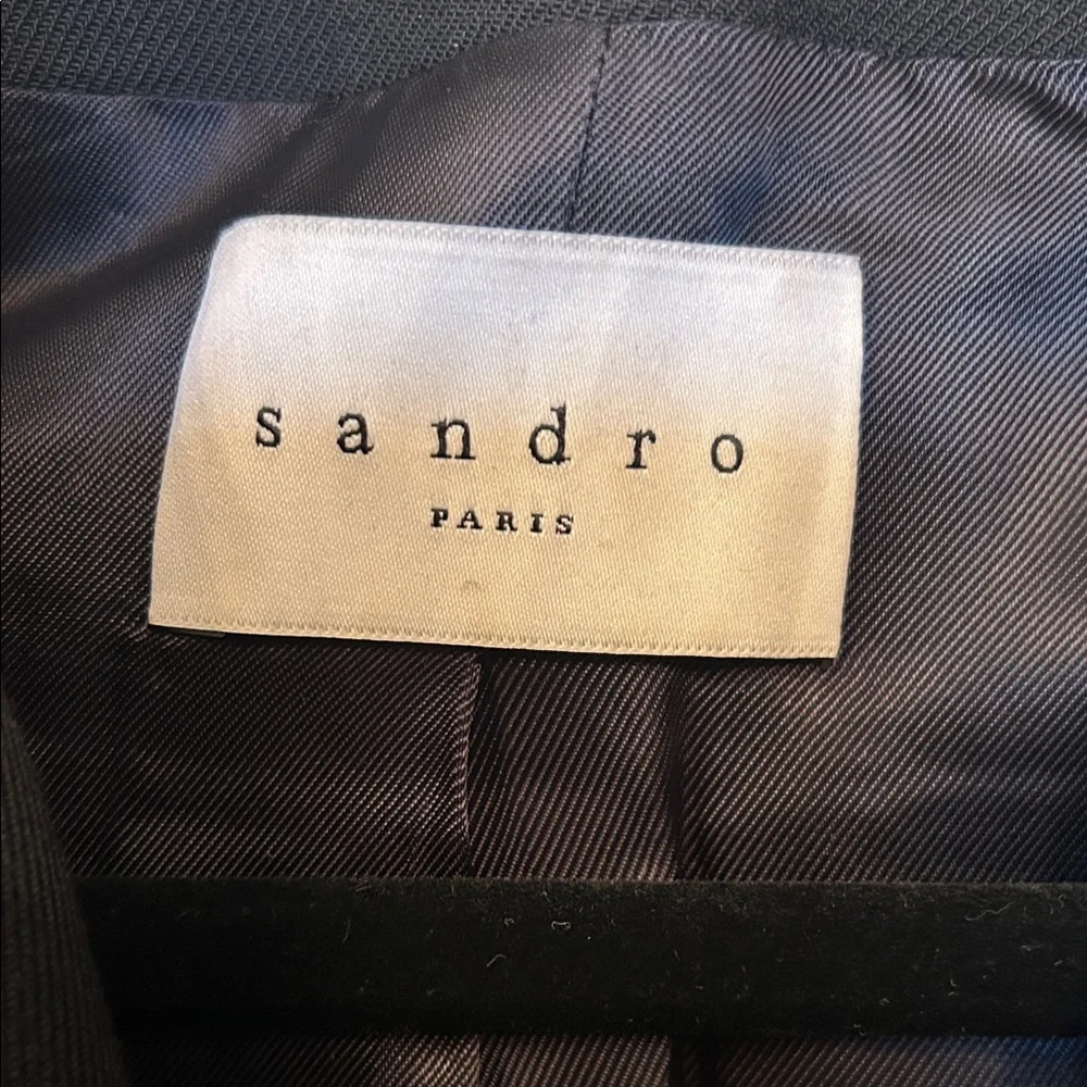 Sandro Black Double-Breasted Blazer - Picture 3 of 8